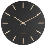 Charm fekete falióra aranyszínű mutatókkal, ø 30 cm - Karlsson