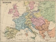 Térkép Old chromolithograph map of Europe in 1812, mikroman6