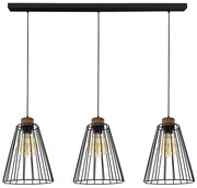 Spot-Light DO19319304 - ORAZIO 3 ágú függeszték 3xE27/60W/230V fenyő