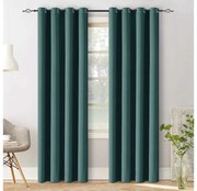 Sötétítő függöny VELVET 140x250 cm, türkiz Felfüggesztés: Hullámos sínszalag
