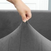 1 pár CIPZÁROS KarfaHuzat forgószékhez (bársonyos, sötétszürke)