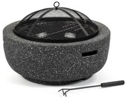 Fieldmann - Hordozható fa tábortűz rostéllyal antracit