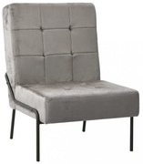 világosszürke bársony pihenőszék 65 x 79 x 87 cm