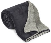 4Home gyapjú hatású pléd világosszürke/antracit, 150 x 200 cm