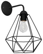 Fali lámpa BASKET 1xE27/60W/230V fekete