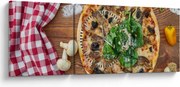 Pizza képe (órával) (90x30 cm)