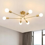 Zyrandol E27 Lampa Wiszaca Zloty Loft Retro Nowoczesna Do Salonu Kreatywna