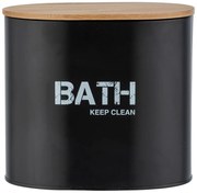 Gara fekete fürdőszobai tárolóedény fedéllel - Wenko