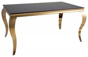 Prince étkezőasztal 150 x 90 cm, fekete / arany