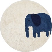 Elefántcsont színű mosható-kézi szövésű pamut gyerek szőnyeg ø100 cm Tandani – Kave Home