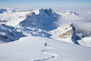 Fotográfia Off-piste skier in powder snow, Geir Pettersen