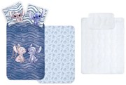 Lilo és Stitch A csillagkutya gyerek, ovis ágyneműhuzat és paplan/párna szett 100x135 cm 40x60 cm (Blue)