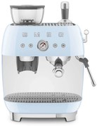 SMEG 50-es évek retro stílusú EGF03 karos kávéfőző kávédarálóval 2 csésze pasztellkék - Smeg