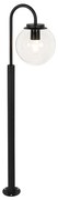 Modern lámpás fekete átlátszó üveggel 100 cm IP44 - Sfera