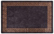 fekete és arany csúszásmentes mosható szőnyeg 80 x 150 cm