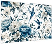 Kép - Kolibrikok virágokkal (90x60 cm)