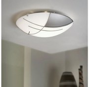 EGLO 89758 - RAYA fali/mennyezeti lámpa 1xE27/60W ezüst/fehér