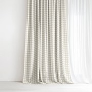 Goldea dekoratív drapéria - bézs kockás 140x150 cm