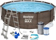Bestway MYKONOS LUX rattan hatású fémvázas medence szett 366 x 100 cm