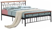 Franciaágy 160 cm Myles 160 (fekete + cseresznye) (ágyráccsal). 1065240
