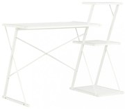 fehér íróasztal polccal 116 x 50 x 93 cm