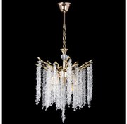 Csillár láncon 5xE14/60W/230V átm. 50 cm arany