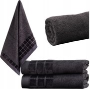 Fürdőlepedő Pamut Frottír Húsos Nedvszívó 50x100 cm Szürke Lengyel