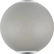 Kültéri LED-es kerti fali lámpa szürke kerek gömb 3000K V-tac