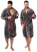 Fürdőköpeny Roger Grey Red Men L