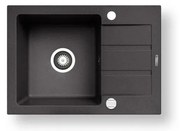 Pyramis 70166501 - NEXT konyhai mosogató 62x44 cm gránit/fekete matt