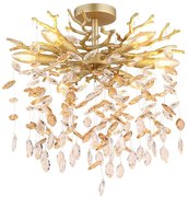 Globo 64138DG - QUEENA rúdon szerelt csillár 6xE14/40W/230V arany