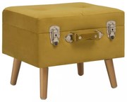 mustársárga bársony tárolóülőke 40 cm