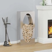 rozsdamentes acél tűzifatároló 50x23x100 cm