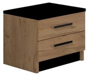 Éjjeli szekrényke TOD tölgy craft/fekete