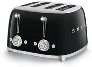 50-es évekbeli, Retro stílusú kenyérpirító, P4 fekete 2000W - SMEG