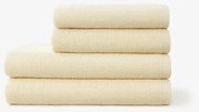 Goldea bordűr nélküli frottír törölköző és fürdőlepedő soft – krémszínű 50 x 100 cm