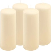 Gyertya készlet 20 cm Ø 7,5 cm  4 db krém