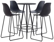 5-részes fekete műanyag bárszett