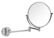 Ezüst kozmetikai tükör, 23x28 cm