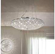 Ideal Lux - LED Kristály csillár zsinóron KING 12xG9/3W/230V átm. 65 cm króm