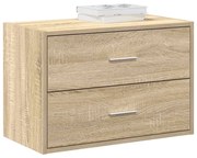 szekrény 2 fiókkal Sonoma tölgy 60x31x40 cm gépi forgácsolt fa