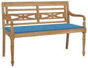 tömör tíkfa Batavia pad kék párnával 120 cm