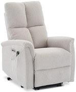 Elektromos vezérlésű bézs szövet dönthető fotel. TV-929 CRM2