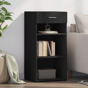 fekete szerelt fa tálalószekrény 45 x 42,5 x 93 cm