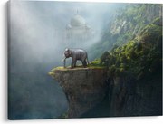 Kép - Az elefánt a Taj Mahal tetején (70x50 cm)
