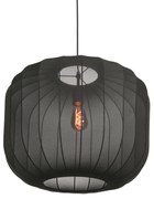 Japandi függőlámpa fekete színben, szövetbúrával, 55 cm - Sable