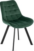 Szék zöld színben, bársony kárpittal. RICK
