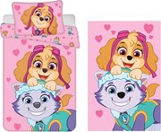 Mancs Őrjárat Pink gyerek, ovis ágyneműhuzat és polár takaró szett