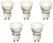 5 darabos szabályozható GU10 LED izzó szett 35 mm 3W 220 lm 2700K