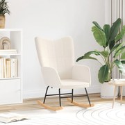 Relaxáló Szék Krém Színű Gyapjú Szerű Szövet